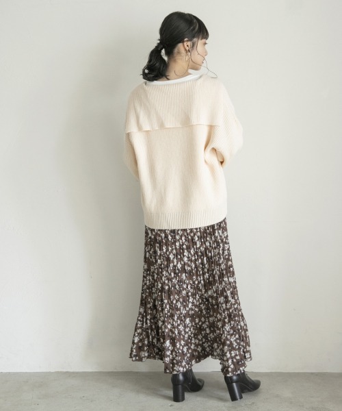 LOWRYS FARM（ローリーズファーム）の「セーラープルオーバー　858357（ニット/セーター・レディース・アイボリー/カーキ/ライトグレー・FREE）」の7枚目の写真