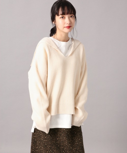 LOWRYS FARM（ローリーズファーム）の「セーラープルオーバー　858357（ニット/セーター・レディース・アイボリー/カーキ/ライトグレー・FREE）」の12枚目の写真