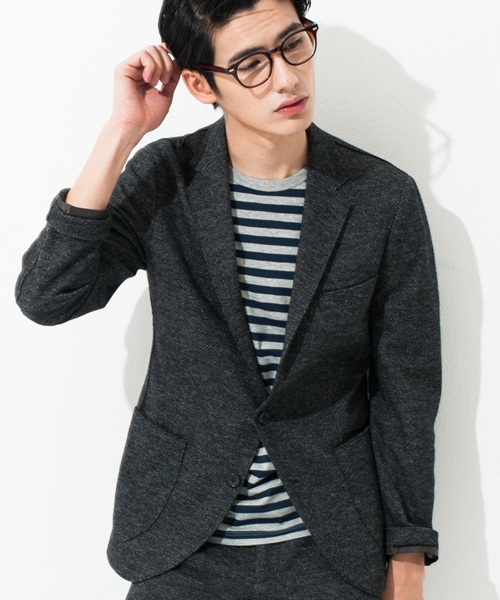 green label relaxing(グリーンレーベルリラクシング)の「□WOOL/JERSEY CUTOFF 2Bジャケット(テーラードジャケット・メンズ・ダークグレー/ダークグリーン/ネイビー・MEDIUM/X-LARGE/SMALL/LARGE)」の3枚目の写真
