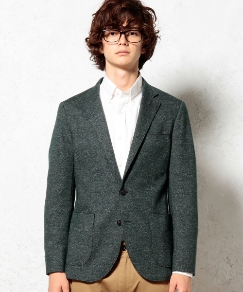 green label relaxing(グリーンレーベルリラクシング)の「□WOOL/JERSEY CUTOFF 2Bジャケット(テーラードジャケット・メンズ・ダークグレー/ダークグリーン/ネイビー・MEDIUM/X-LARGE/SMALL/LARGE)」の4枚目の写真