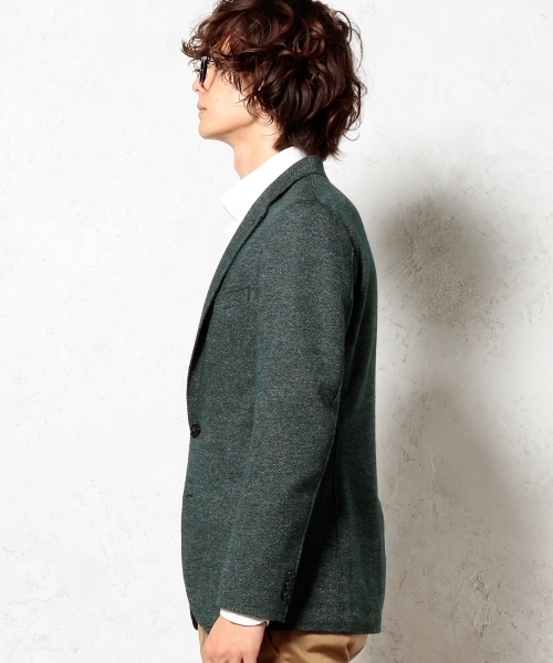 green label relaxing(グリーンレーベルリラクシング)の「□WOOL/JERSEY CUTOFF 2Bジャケット(テーラードジャケット・メンズ・ダークグレー/ダークグリーン/ネイビー・MEDIUM/X-LARGE/SMALL/LARGE)」の5枚目の写真