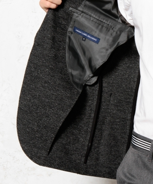 green label relaxing(グリーンレーベルリラクシング)の「□WOOL/JERSEY CUTOFF 2Bジャケット(テーラードジャケット・メンズ・ダークグレー/ダークグリーン/ネイビー・MEDIUM/X-LARGE/SMALL/LARGE)」の8枚目の写真