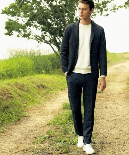 green label relaxing(グリーンレーベルリラクシング)の「□WOOL/JERSEY CUTOFF 2Bジャケット(テーラードジャケット・メンズ・ダークグレー/ダークグリーン/ネイビー・MEDIUM/X-LARGE/SMALL/LARGE)」の20枚目の写真