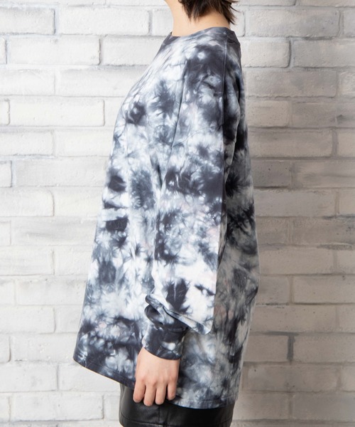 WEGO（ウィゴー）の「WEGO/タイダイビッグシルエットロンT（Tシャツ/カットソー・レディース・グリーン/グレー・FREE）」の10枚目の写真