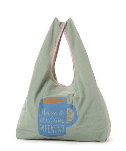 studio CLIP(スタディオクリップ)の「撥水エコバック(エコバッグ/サブバッグ・レディース・ベージュ/ピンク/グレー/ライトグリーン/イエロー・FREE)」の4枚目の写真