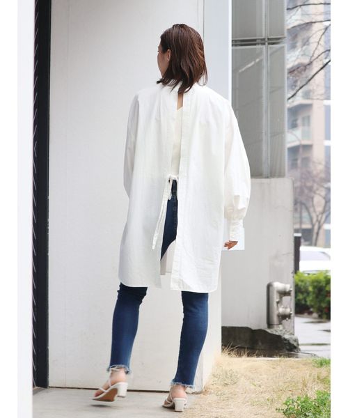 Ungrid（アングリッド）の「ハイネックバックオープンドレスシャツ（シャツ/ブラウス・レディース・ブラック/オフホワイト・FREE）」の12枚目の写真