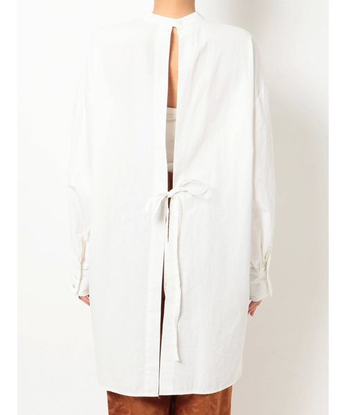 Ungrid（アングリッド）の「ハイネックバックオープンドレスシャツ（シャツ/ブラウス・レディース・ブラック/オフホワイト・FREE）」の9枚目の写真