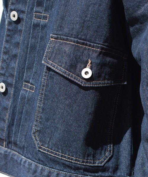Ambre Neige（アンブルネージュ）の「デニムジャケット／【WEB/EC限定商品】（デニムジャケット・レディース・ネイビー/オフホワイト/ライトインディゴブルー・FREE）」の12枚目の写真