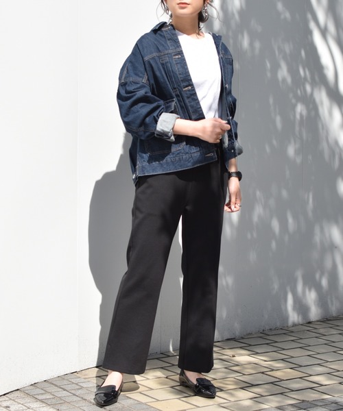 Ambre Neige（アンブルネージュ）の「デニムジャケット／【WEB/EC限定商品】（デニムジャケット・レディース・ネイビー/オフホワイト/ライトインディゴブルー・FREE）」の13枚目の写真