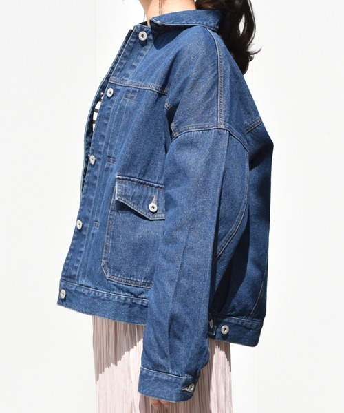 Ambre Neige（アンブルネージュ）の「デニムジャケット／【WEB/EC限定商品】（デニムジャケット・レディース・ネイビー/オフホワイト/ライトインディゴブルー・FREE）」の15枚目の写真