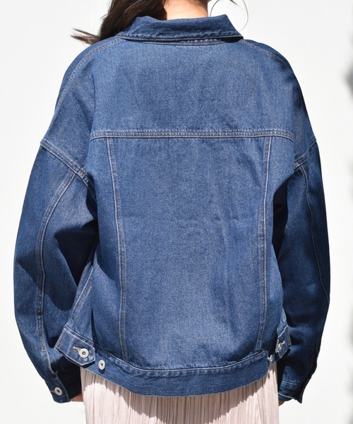 Ambre Neige（アンブルネージュ）の「デニムジャケット／【WEB/EC限定商品】（デニムジャケット・レディース・ネイビー/オフホワイト/ライトインディゴブルー・FREE）」の16枚目の写真