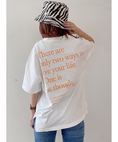 one way(ワンウェイ)の「テキストロゴT(Tシャツ/カットソー)」|オレンジ