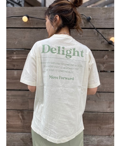 one way（ワンウェイ）の「テキストロゴT（Tシャツ/カットソー・レディース・ライトピンク/オレンジ/ライトグリーン/ライトブラウン・FREE）」の3枚目の写真