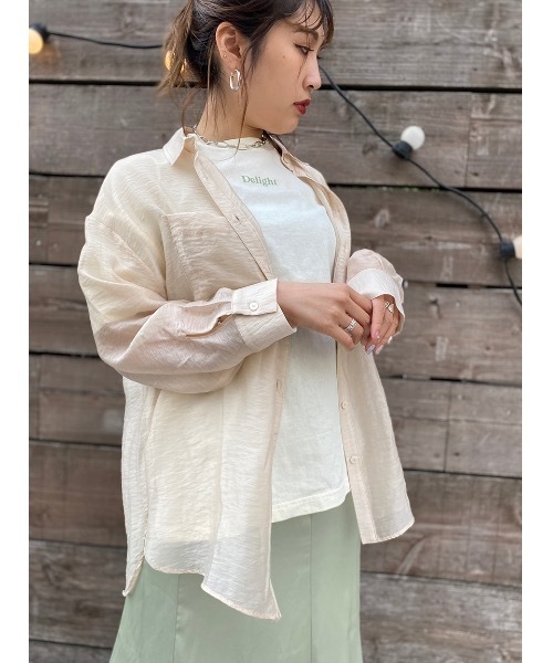 one way（ワンウェイ）の「テキストロゴT（Tシャツ/カットソー・レディース・ライトピンク/オレンジ/ライトグリーン/ライトブラウン・FREE）」の21枚目の写真