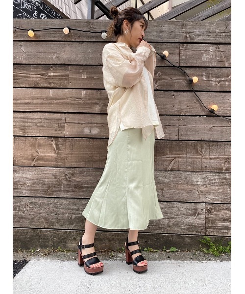 one way（ワンウェイ）の「テキストロゴT（Tシャツ/カットソー・レディース・ライトピンク/オレンジ/ライトグリーン/ライトブラウン・FREE）」の12枚目の写真