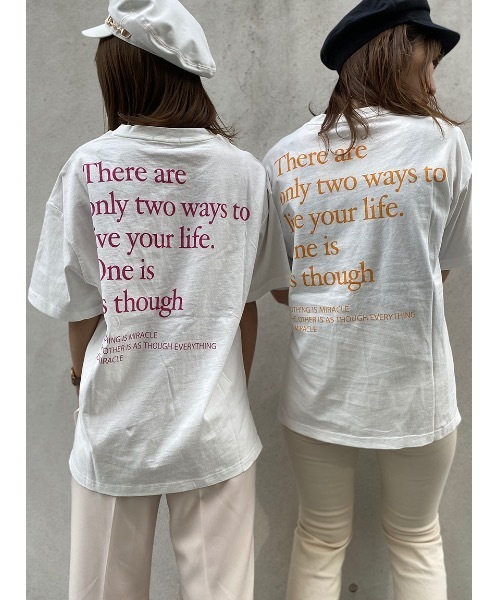 one way（ワンウェイ）の「テキストロゴT（Tシャツ/カットソー・レディース・ライトピンク/オレンジ/ライトグリーン/ライトブラウン・FREE）」の17枚目の写真