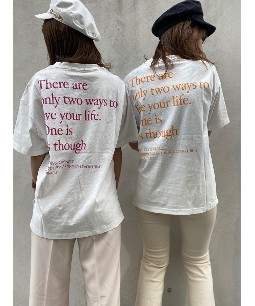 one way（ワンウェイ）の「テキストロゴT（Tシャツ/カットソー・レディース・ライトピンク/オレンジ/ライトグリーン/ライトブラウン・FREE）」の11枚目の写真