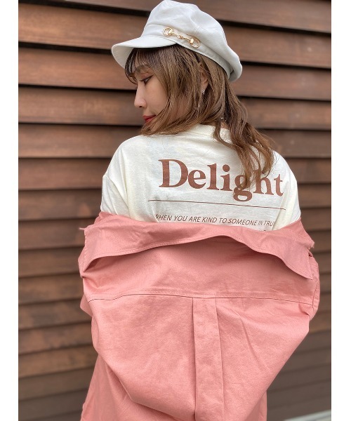 one way（ワンウェイ）の「テキストロゴT（Tシャツ/カットソー・レディース・ライトピンク/オレンジ/ライトグリーン/ライトブラウン・FREE）」の20枚目の写真