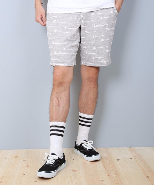 Champion(チャンピオン)の「【CHAMPION/チャンピオン】総柄ショートパンツ C3-RS505 スウエットパンツ 速乾性(スウェットパンツ・メンズ・ホワイト/グレー/ブラック/ネイビー・MEDIUM/LARGE/X-LARGE)」の12枚目の写真