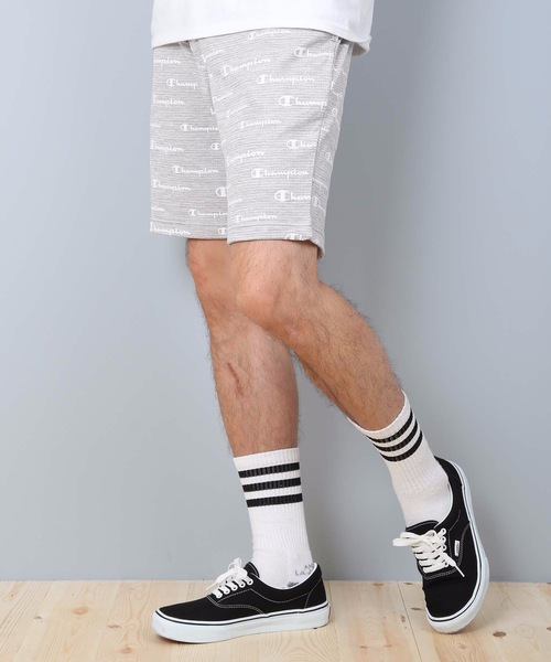 Champion(チャンピオン)の「【CHAMPION/チャンピオン】総柄ショートパンツ C3-RS505 スウエットパンツ 速乾性(スウェットパンツ・メンズ・ホワイト/グレー/ブラック/ネイビー・MEDIUM/LARGE/X-LARGE)」の13枚目の写真