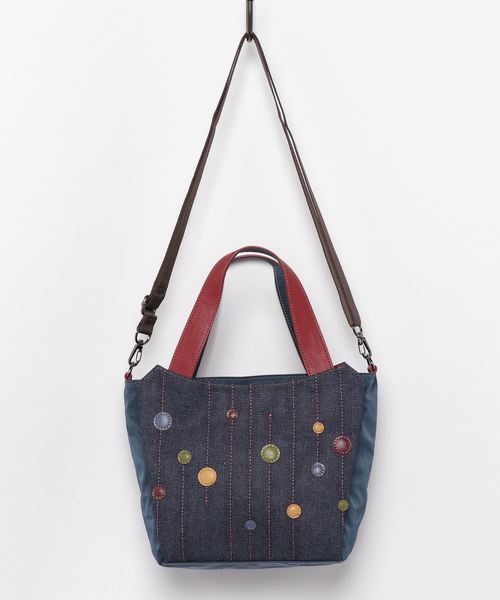 【 INGRESSO / イングレッソ 】 水玉 デニム 2way ハンド バッグ /（ハンドバッグ）｜INGRESSO（イングレッソ）