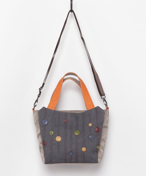 【 INGRESSO / イングレッソ 】 水玉 デニム 2way ハンド バッグ /（ハンドバッグ）｜INGRESSO（イングレッソ）