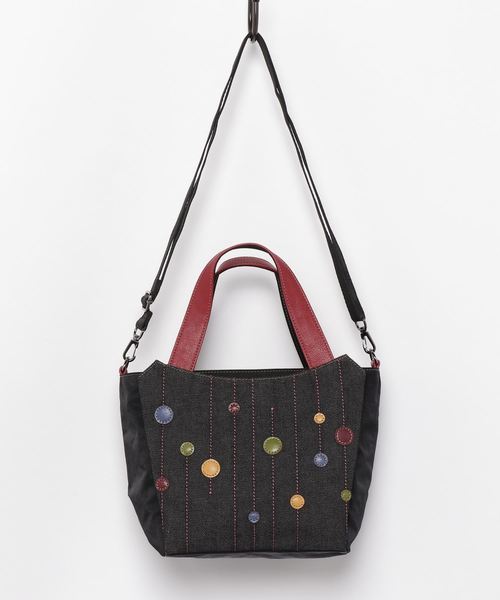 【 INGRESSO / イングレッソ 】 水玉 デニム 2way ハンド バッグ /（ハンドバッグ）｜INGRESSO（イングレッソ）