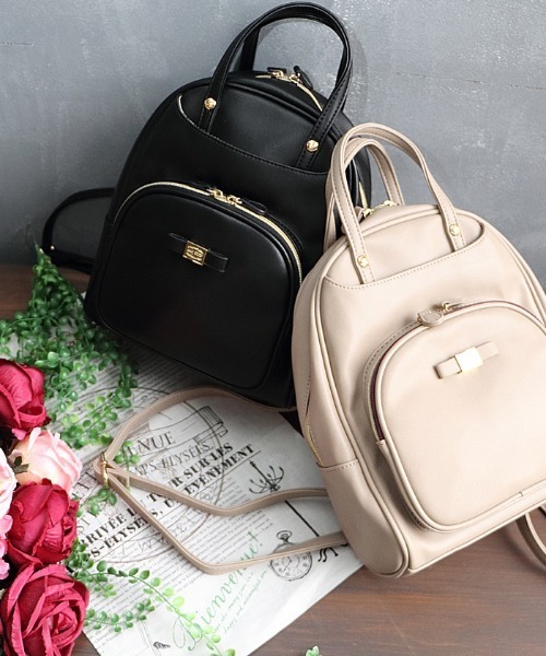 Axes Femme アクシーズファム の フロントポケット合皮リュック バックパック リュック Wear