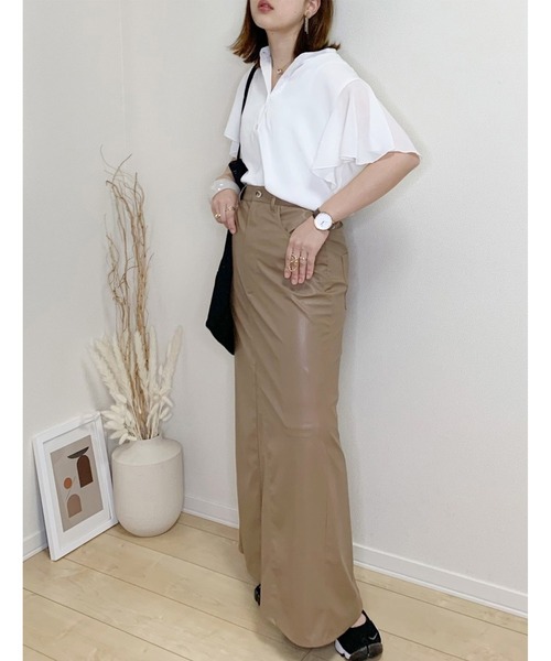 SUGAR BISKET（シュガービスケット）の「ラッフルスリーブシフォンブラウス（シャツ/ブラウス・レディース・ブラック/ブラウン/ミント/ピンク/ホワイト/ブルー/パープル系その他/ブラック系その他/グリーン系その他・M/L）」の14枚目の写真