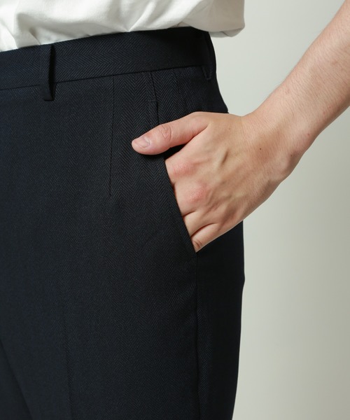 KASHIYAMA（カシヤマ）の「＜WASHABLE＞ウールライクヘリンボーンストレッチ テーパードパンツ（その他パンツ・メンズ・ダークネイビー/チャコールグレー・マルチサイズ）」の7枚目の写真
