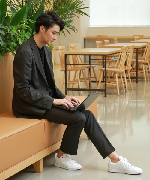 KASHIYAMA（カシヤマ）の「＜WASHABLE＞ウールライクヘリンボーンストレッチ テーパードパンツ（その他パンツ・メンズ・ダークネイビー/チャコールグレー・マルチサイズ）」の4枚目の写真