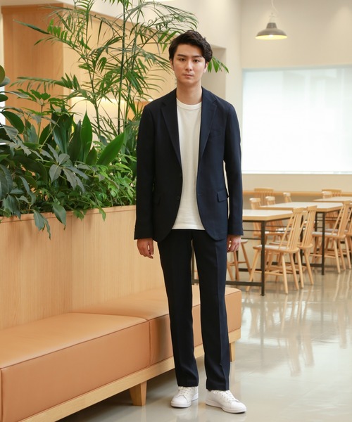 KASHIYAMA（カシヤマ）の「＜WASHABLE＞ウールライクヘリンボーンストレッチ テーパードパンツ（その他パンツ・メンズ・ダークネイビー/チャコールグレー・マルチサイズ）」の5枚目の写真