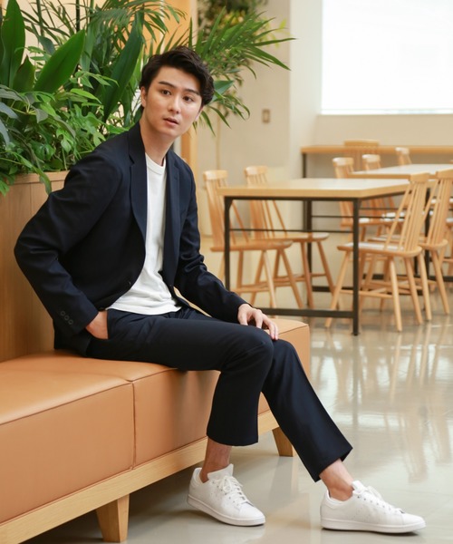 KASHIYAMA（カシヤマ）の「＜WASHABLE＞ウールライクヘリンボーンストレッチ テーパードパンツ（その他パンツ・メンズ・ダークネイビー/チャコールグレー・マルチサイズ）」の6枚目の写真