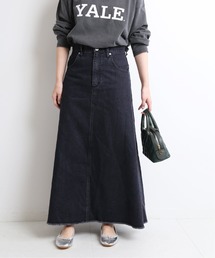 SLOBE IENA | LE DENIM フレアーカットオフスカート【洗濯機使用可】◆(デニムスカート)