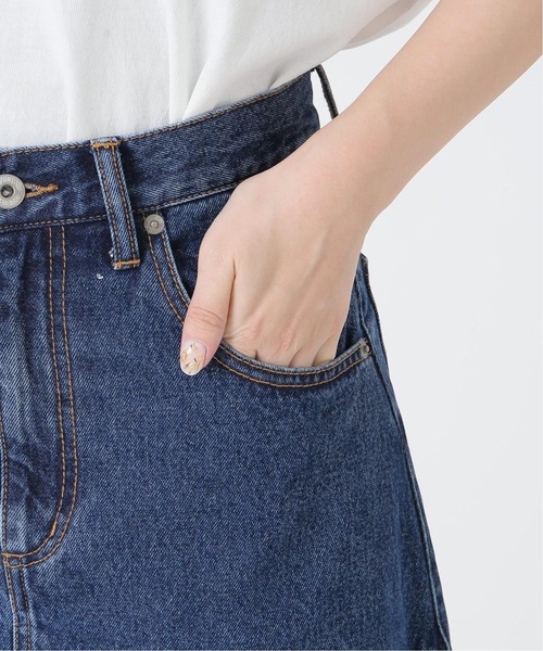 セール】LE DENIM フレアーカットオフスカート【洗濯機使用可
