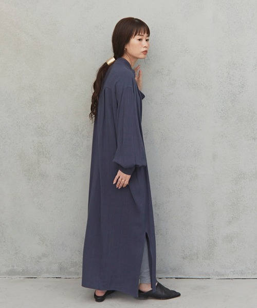 Libra Cue（リブラ キュー）の「Libra リラックスカフタンボリュームワンピース（ワンピース・レディース・ベージュ/ネイビー/ワイン・FREE）」の12枚目の写真