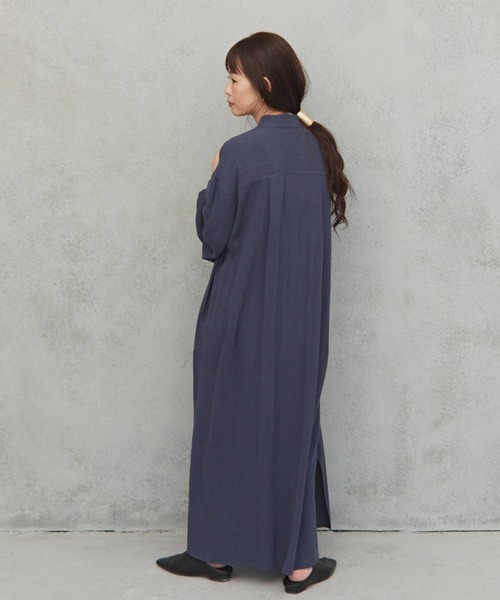 Libra Cue（リブラ キュー）の「Libra リラックスカフタンボリュームワンピース（ワンピース・レディース・ベージュ/ネイビー/ワイン・FREE）」の16枚目の写真