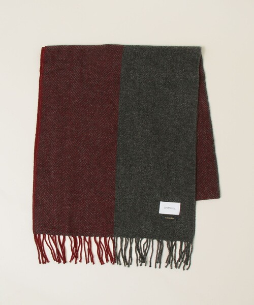 セール Ships Any ウール カシミヤ へリンボーン ブロック マフラー マフラー Ships Any シップス エニィ のファッション通販 Zozotown