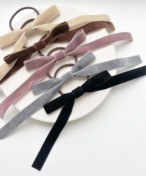 ベルベットリボンゴム（ヘアゴム）｜flower（フラワー）の