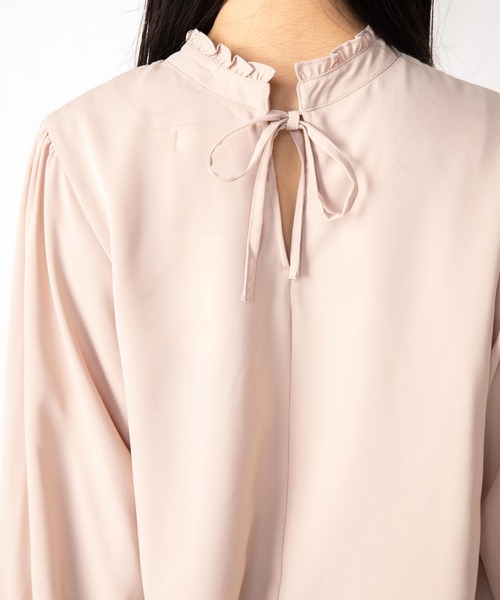 Mysa&Liina（ミーサリーナ）の「スタンドカラーブラウス（シャツ/ブラウス・レディース・ベージュ/ブラウン/オフホワイト・M）」の17枚目の写真