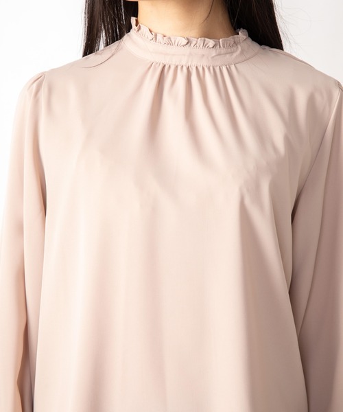 Mysa&Liina（ミーサリーナ）の「スタンドカラーブラウス（シャツ/ブラウス・レディース・ベージュ/ブラウン/オフホワイト・M）」の14枚目の写真