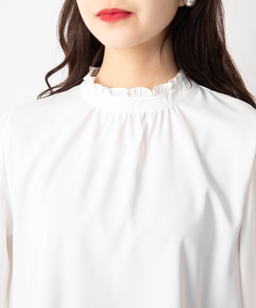 Mysa&Liina（ミーサリーナ）の「スタンドカラーブラウス（シャツ/ブラウス・レディース・ベージュ/ブラウン/オフホワイト・M）」の15枚目の写真