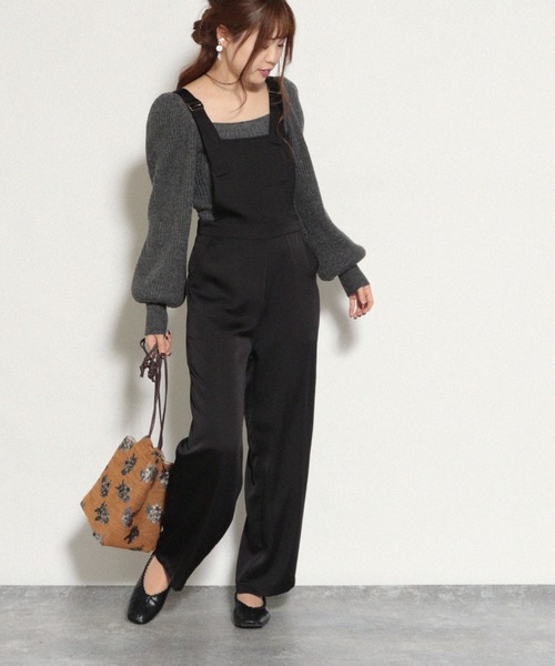 Cheek（チーク）の「パフショルダーリブニットプルオーバー（ニット/セーター・レディース・ブラウン/アイボリー/グレー・MEDIUM）」の6枚目の写真