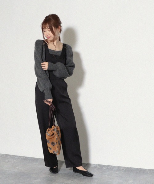 Cheek（チーク）の「パフショルダーリブニットプルオーバー（ニット/セーター・レディース・ブラウン/アイボリー/グレー・MEDIUM）」の13枚目の写真