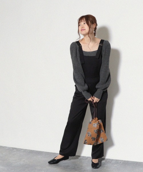 Cheek（チーク）の「パフショルダーリブニットプルオーバー（ニット/セーター・レディース・ブラウン/アイボリー/グレー・MEDIUM）」の22枚目の写真