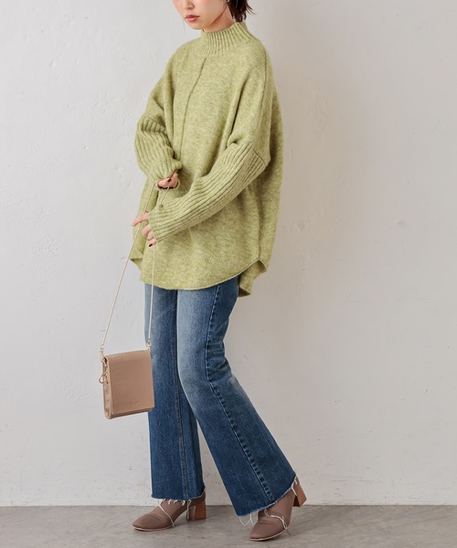 natural couture(ナチュラルクチュール)の「アウトシームラウンドヘムプルオーバー(ニット/セーター・レディース・ベージュ/グリーン/ブルー系その他/ライトベージュ・FREE)」の18枚目の写真