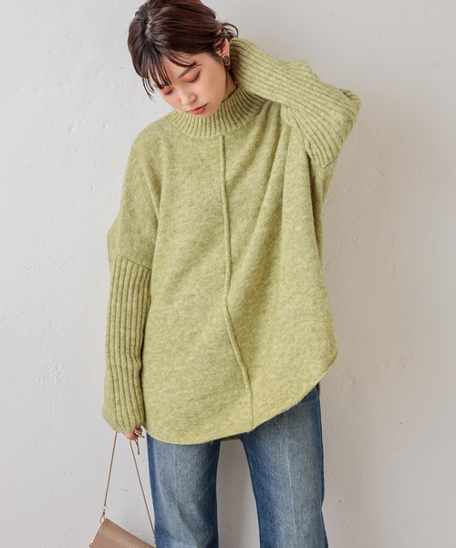 natural couture(ナチュラルクチュール)の「アウトシームラウンドヘムプルオーバー(ニット/セーター・レディース・ベージュ/グリーン/ブルー系その他/ライトベージュ・FREE)」の17枚目の写真