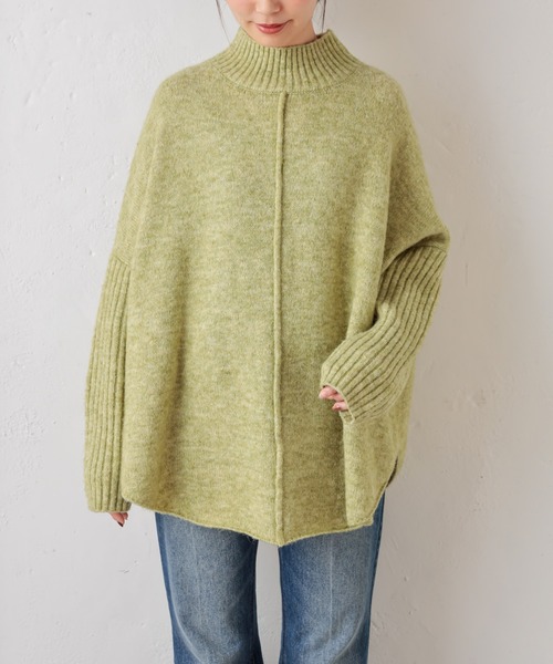 natural couture(ナチュラルクチュール)の「アウトシームラウンドヘムプルオーバー(ニット/セーター・レディース・ベージュ/グリーン/ブルー系その他/ライトベージュ・FREE)」の20枚目の写真