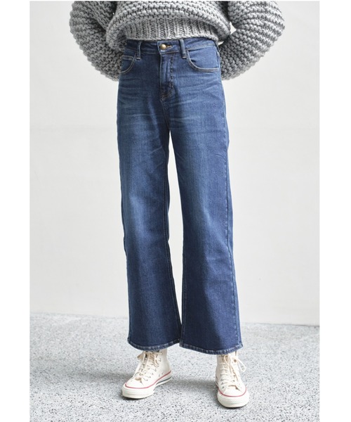 ALEXIA STAM(アリシアスタン)の「Wide Straight Jeans/ワイドストレートジーンズ(デニムパンツ・レディース・ライトブルー/ブルー・S/M/XS)」の3枚目の写真