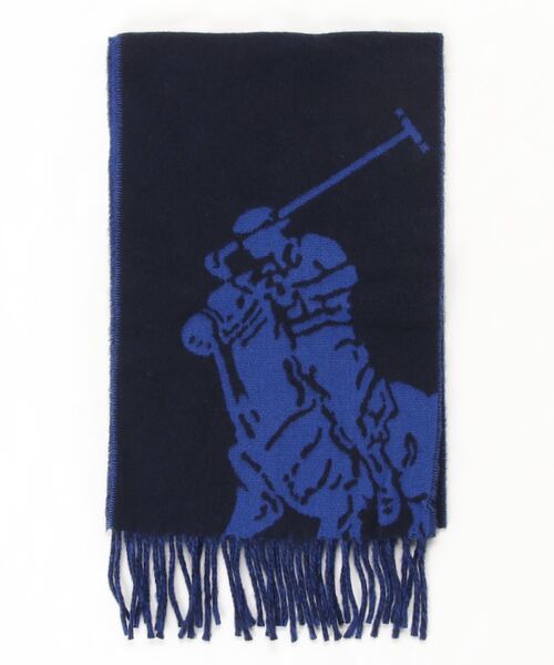 新品未使用　ポロ　ラルフローレン　ビックボニー　リバーシブル　ウール　マフラー POLO RALPH LAUREN（ポロ ラルフ ローレン）の「【POLO